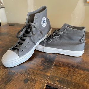 Size 10 Men’s (12W) Gray Chuck Taylor Converse High Top